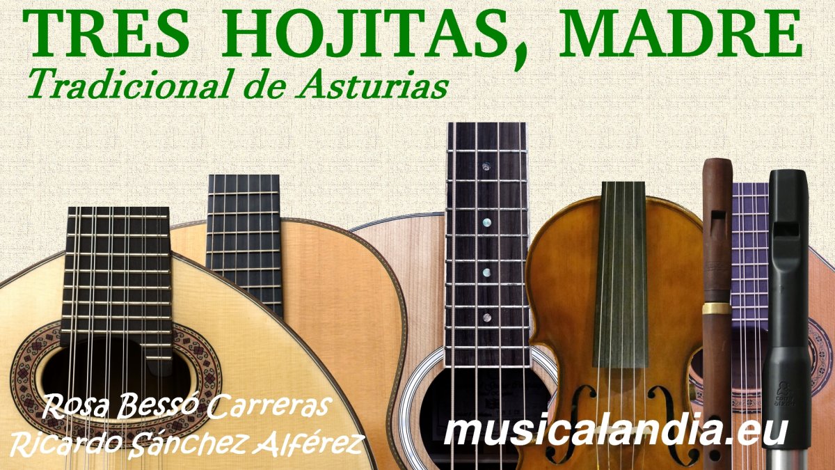 3 hojitas madre bandurria laúd 3 hojitas madre bandurria laúd