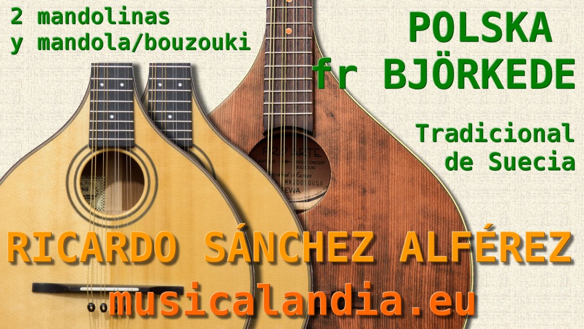 Polska fr Björkede Miniatura mandolinas, mandolaPolska fr Björkede